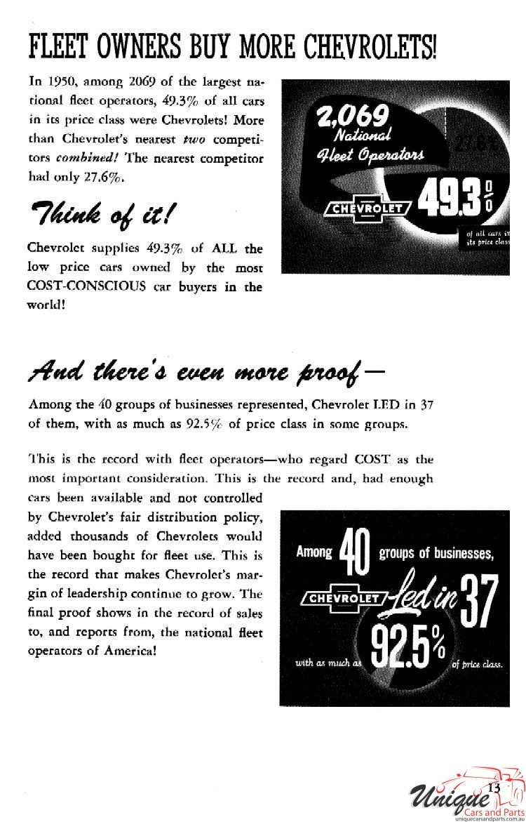 1951 Chevrolet The Leader Brochure Page 4